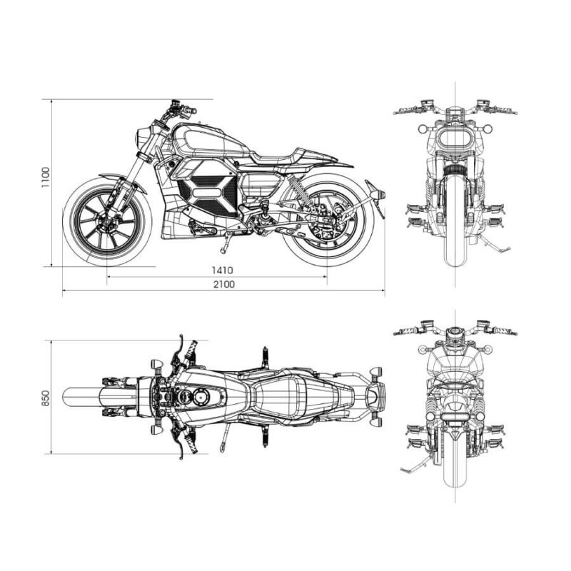 EFO EM8 Elektromotorrad (120km/h)